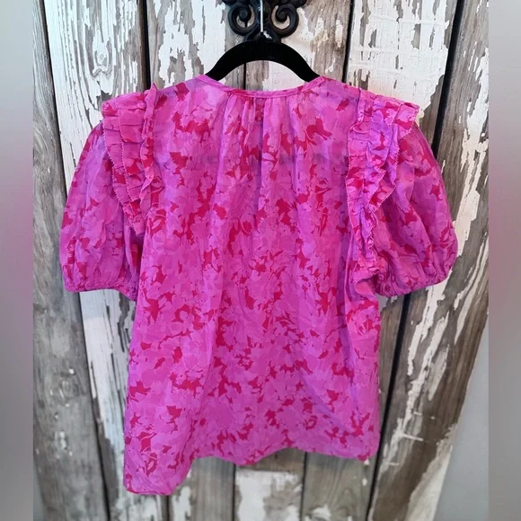 Karlie Pink Floral Blouse - Picture 7 of 9